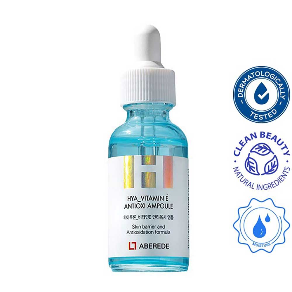 ABEREDE Hya Vitamin E Antioxi Ampoule 30ml Panthenol Soothing Hydrating Barrier Repair Drops _ Made in Korea